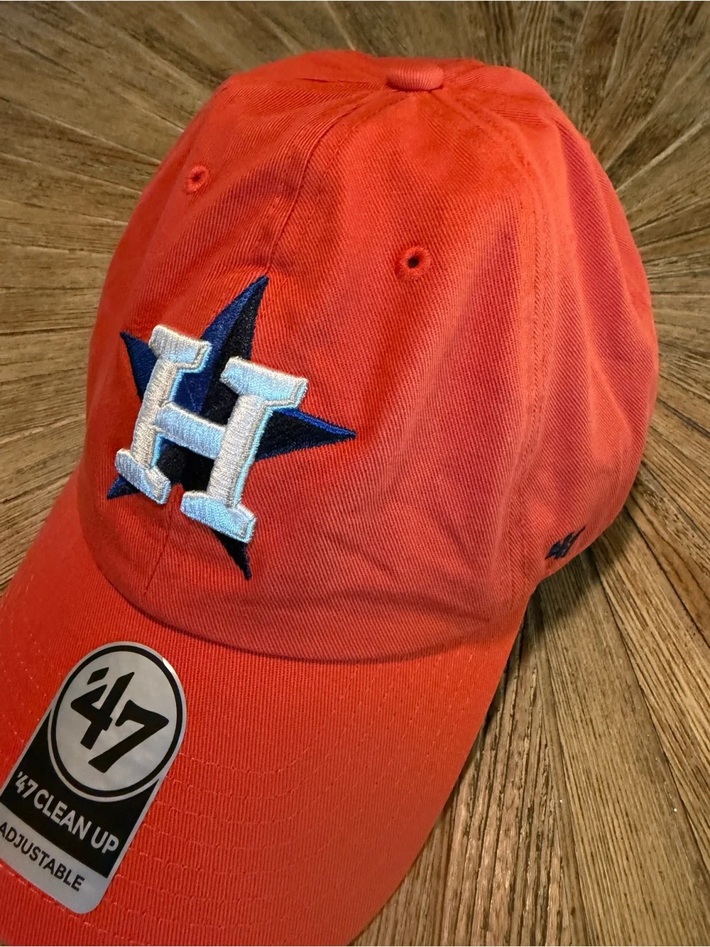 47 Brand Houston Astros Clean Up Hat Orange Adjustable MLB Baseball Cap NWT